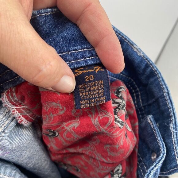 Seven7 Jeans Trendy Plus Size Sequin-Patch Bootcut Distressed Denim Jeans - Picture 12 of 12